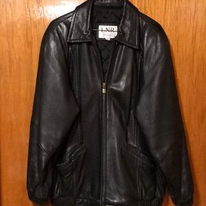 LNR Ladies Leather Bomber Jacket Size Small